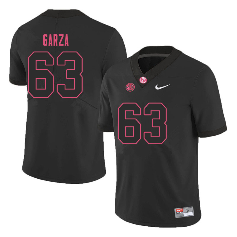 Men #63 Rowdy Garza Alabama Crimson Tide College Football Jerseys Sale-Black